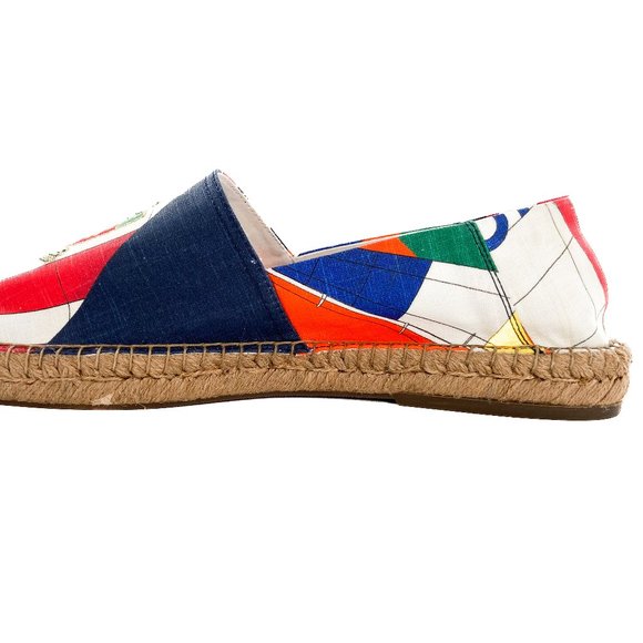 NEW POLO RALPH LAUREN Cevio Slip On Loafer Espadrille Cruise Print Nautical 11 D - Picture 8 of 12